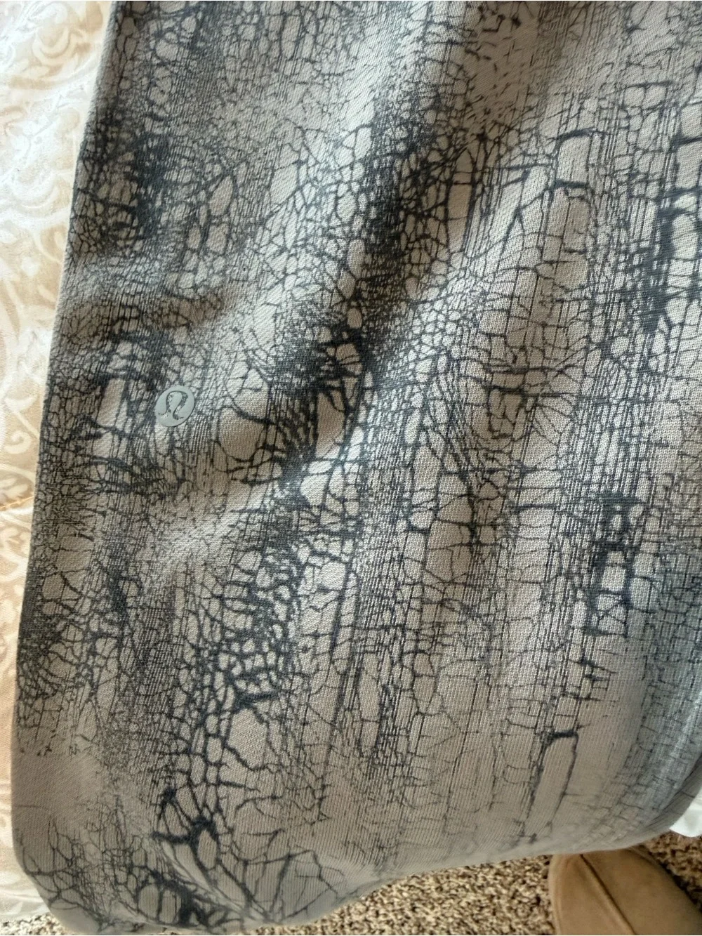 lululemon athletica Gray Crackle-Print Joggers